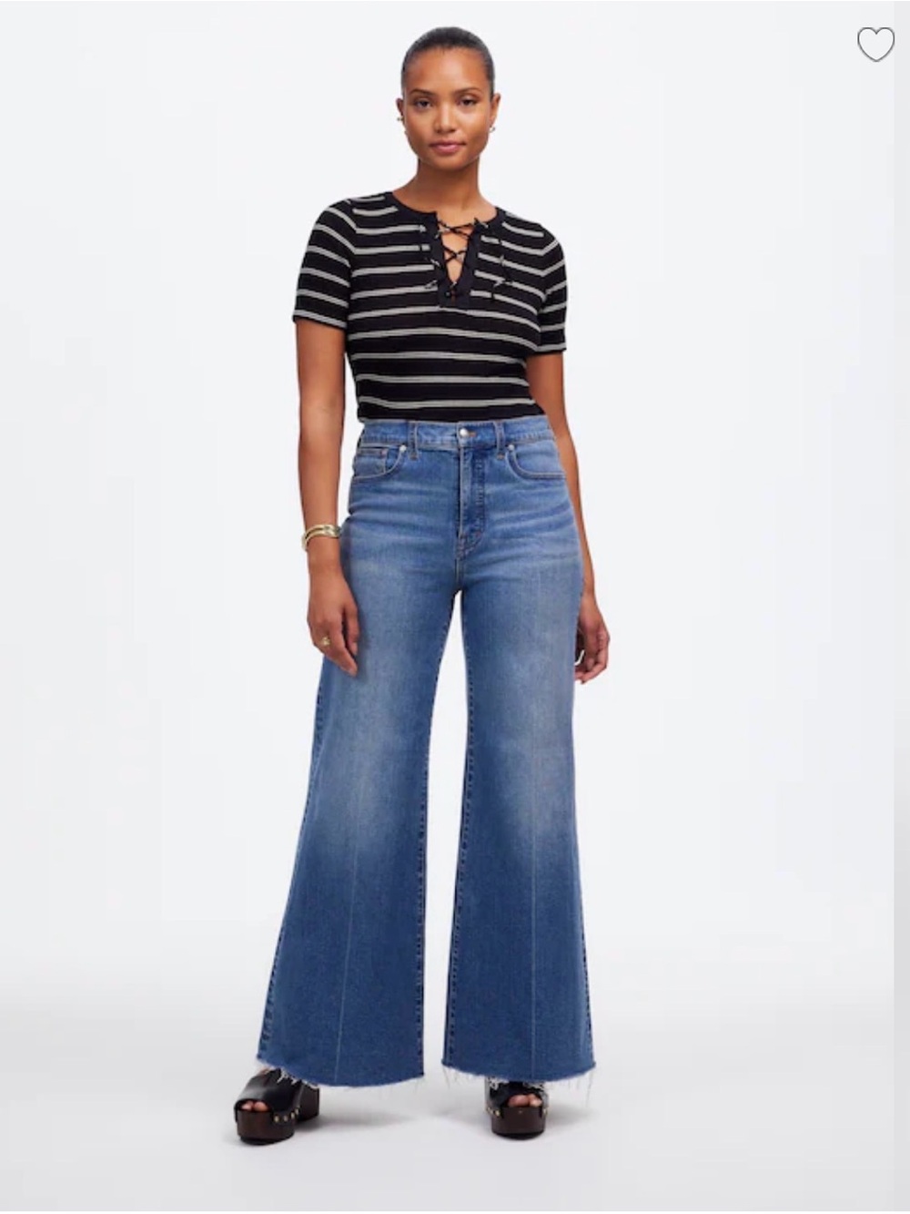 Madewell Curvy Flared Wide-Leg Crop Jean